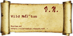 Vild Nétus névjegykártya